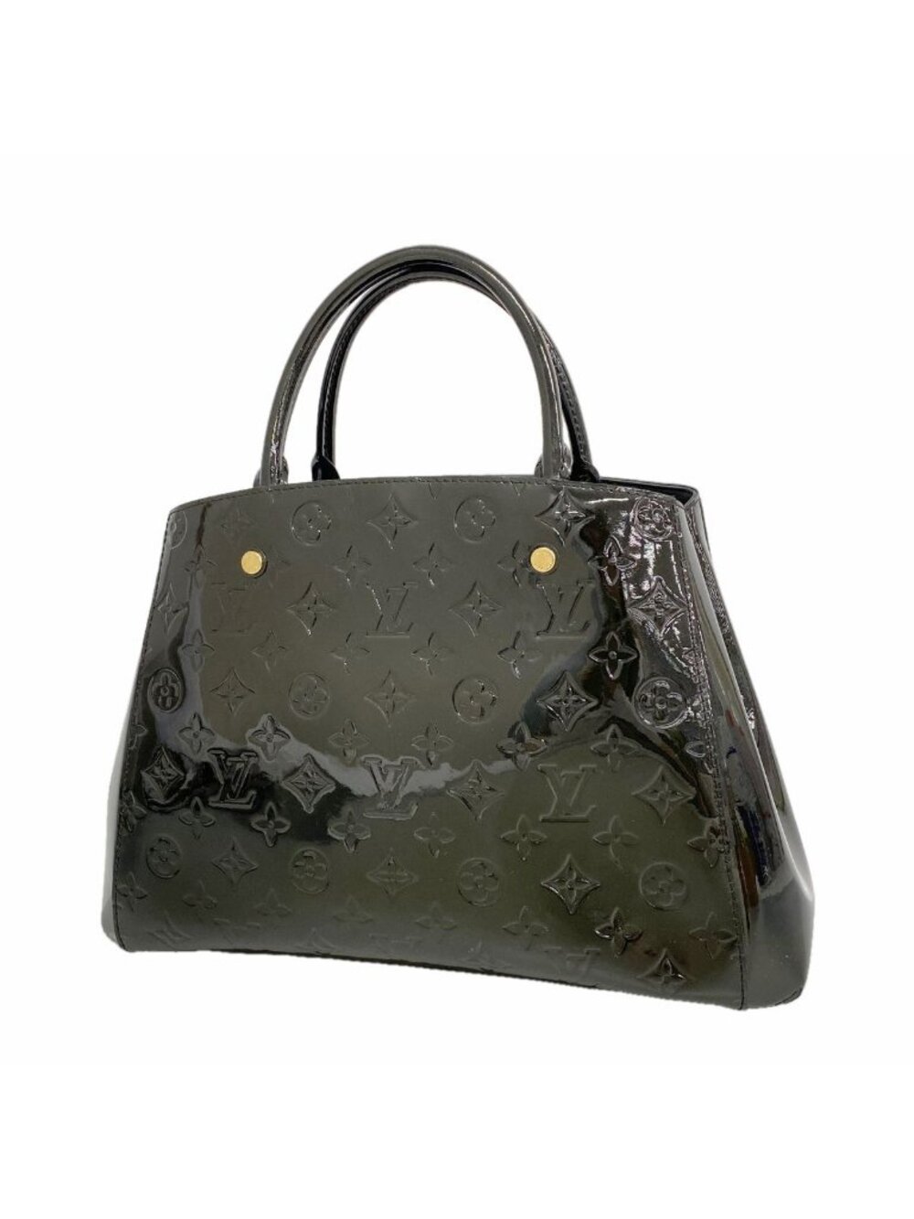 Louis Vuitton Handbag Vernis Montaigne MM Noir Manietic